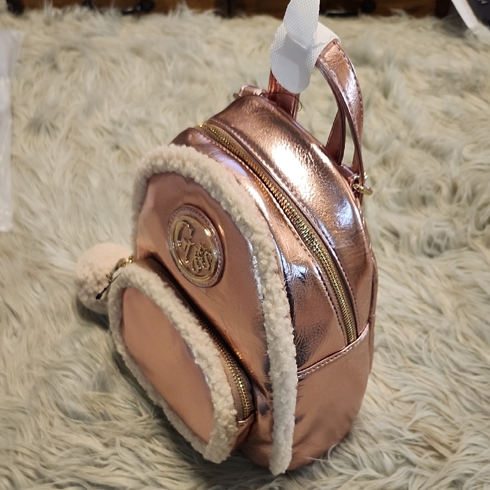 GUESS Metallic Rose Pink Backpack - Picture 8 of 9
